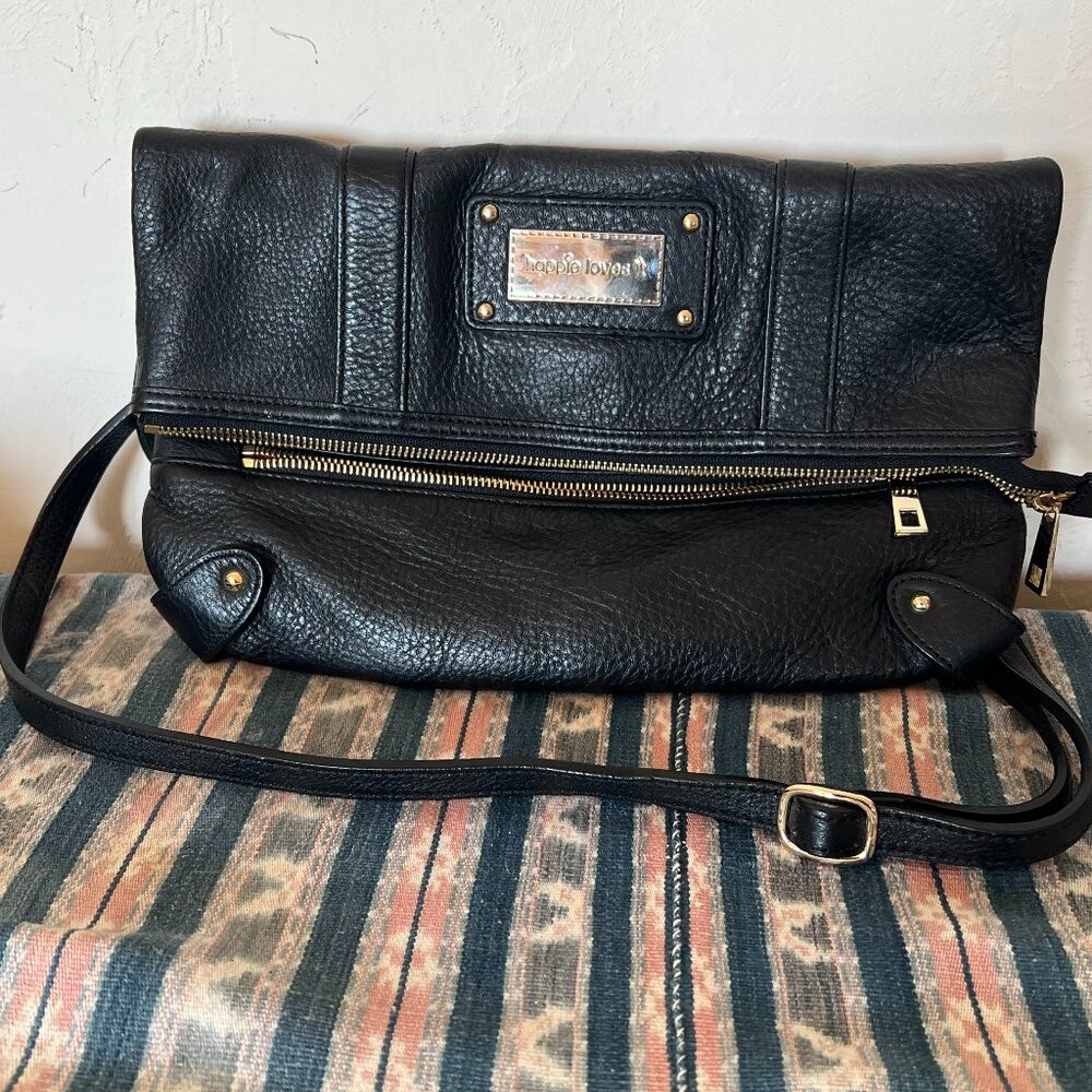 Black Crossbody Purse with Gold Chain